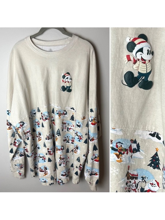 Disney Tops - Walt Disney World Spirit Jersey Christmas Shirt Size XXL 2XL Mickey Mouse Winter